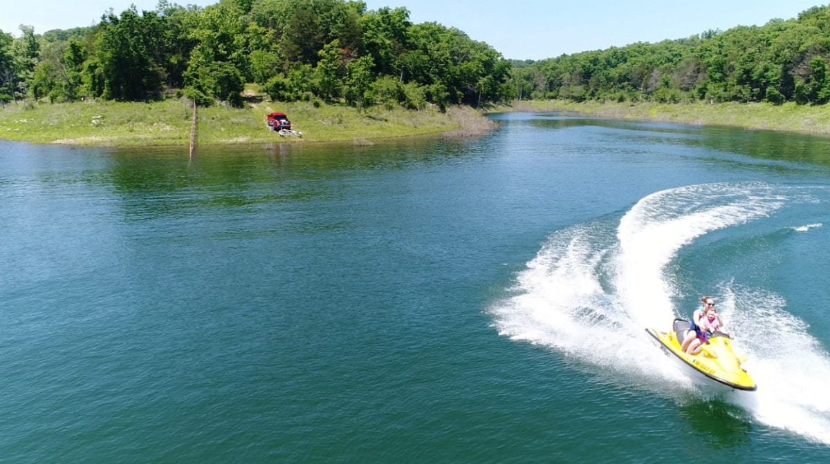 Nicole on a jet ski